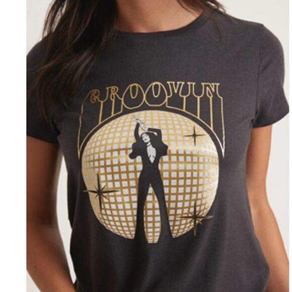 Marine Layer Respun Graphic Classic Crew in Faded Black S - Picture 2 of 8